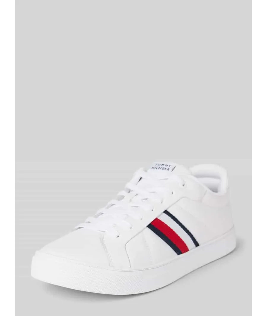 obrazek 1 Sneakersy skórzane z paskami w kontrastowym kolorze model ‘ICON COURT’
