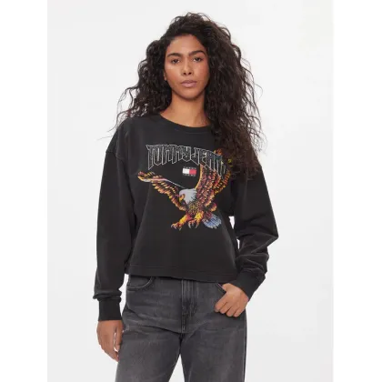 Zdjęcie Tommy Jeans Bluza Vintage Eagle DW0DW16415 Czarny Cropped Fit