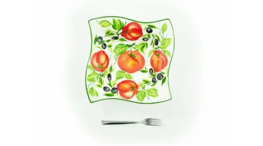 obrazek 1 Duża kwadratowa miska w kształcie fali w stylu wiejskim - Le Ceramiche