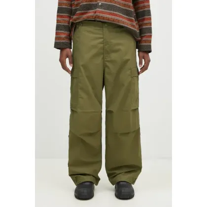 Zdjęcie Maharishi spodnie bawełniane Original Cargo Snopants Loose kolor zielony w fasonie cargo 5300.OLIVE