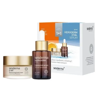 Zdjęcie Sesederma Zestaw: C-VIT Krem nawilżający  + Hidraderm Hyal Serum Sesderma