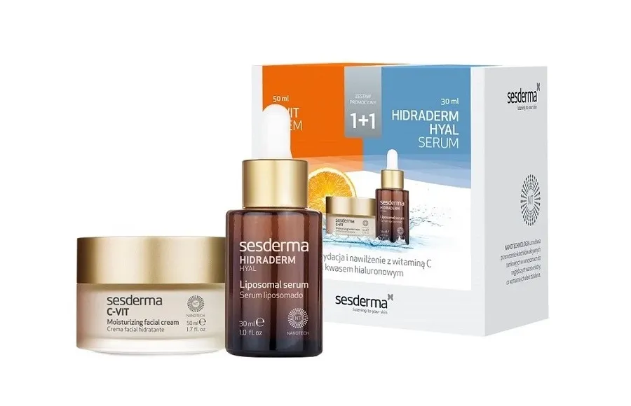 obrazek 1 Sesederma Zestaw: C-VIT Krem nawilżający  + Hidraderm Hyal Serum Sesderma
