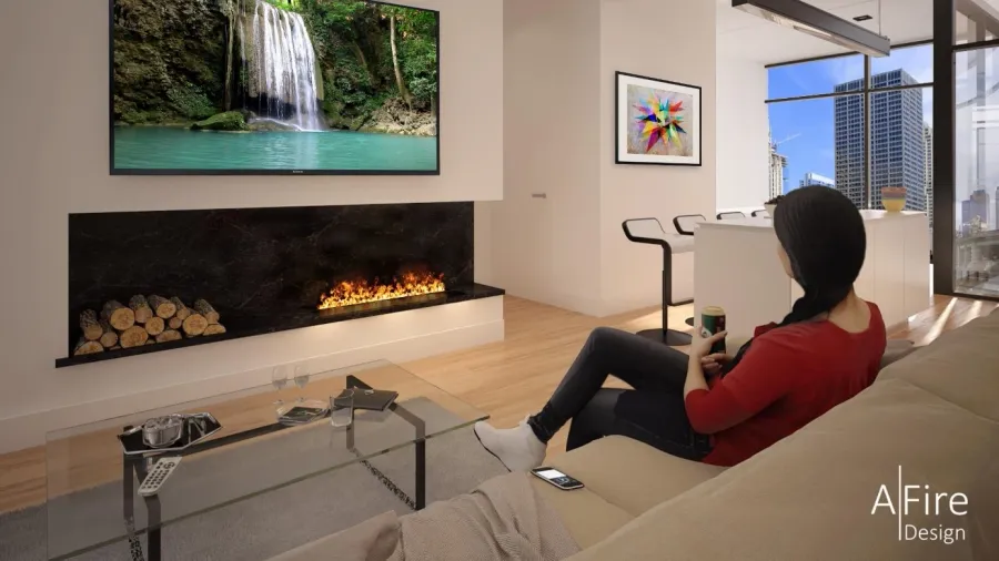 obrazek 3 Kominek elektryczny na parę 100 cm - A fireplace