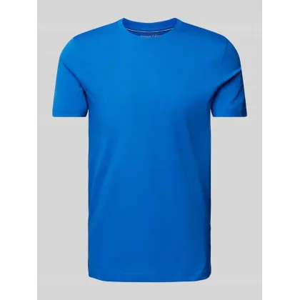 Zdjęcie T-shirt z prążkowanym okrągłym dekoltem