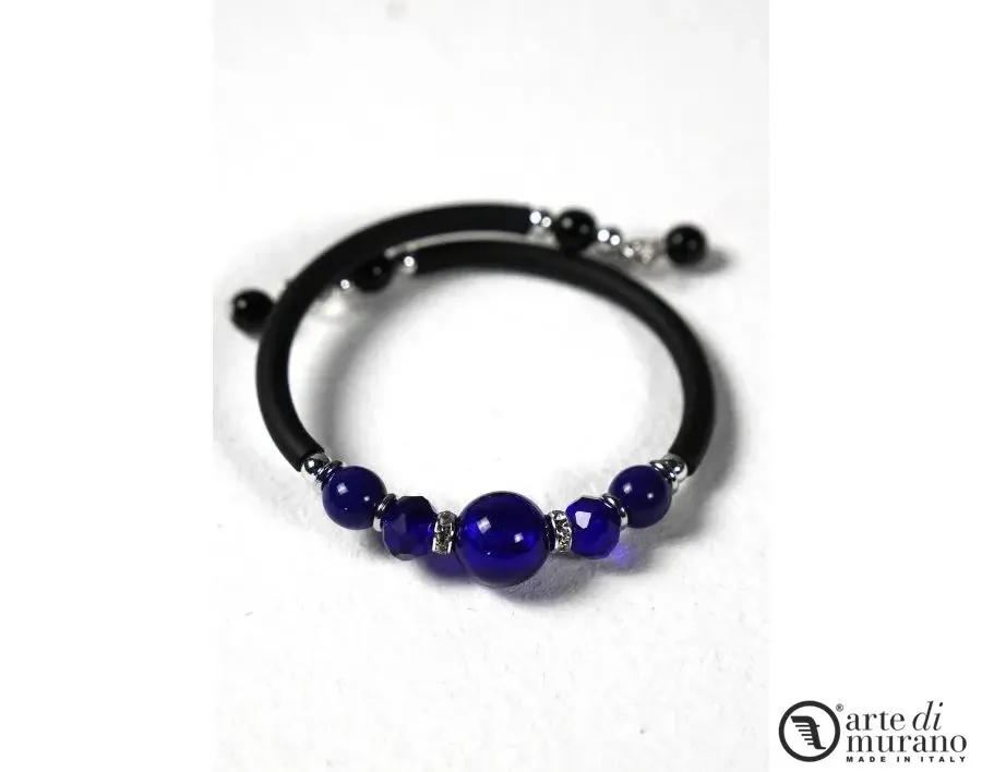 obrazek 1 Szykowna włoska bransoletka z koralików ze szkła Murano