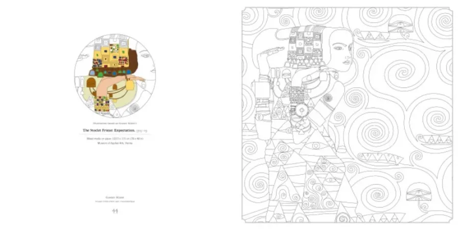 obrazek 5 Kolorowanka artystyczna Gustav Klimt - Flame Tree Publishing