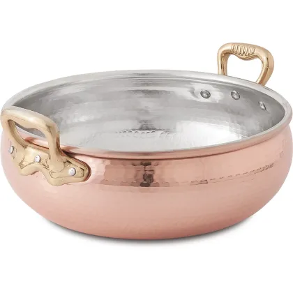 Zdjęcie Wykonany z miedzi, garnek do fasoli, średnica 16cm - Cu Artigiana