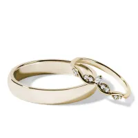 Zdjęcie Elegancki zestaw obrączek wykonany z żółtego złota z diamentami KLENOTA