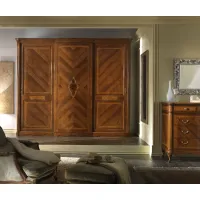 Picture Antique Italian wardrobe with 3 sliding doors and drawers