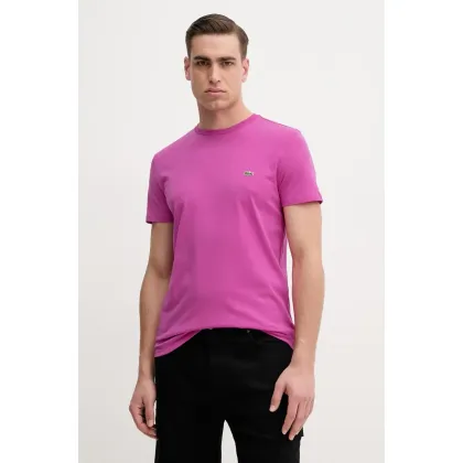 Zdjęcie Lacoste t-shirt bawełniany męski kolor fioletowy gładki TH6709