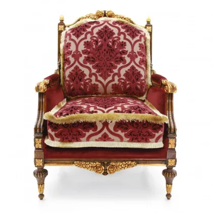 Zdjęcie Elegancki fotel w stylu klasycznym z wyszukaną strukturą z drewna bukowego - Sevensedie