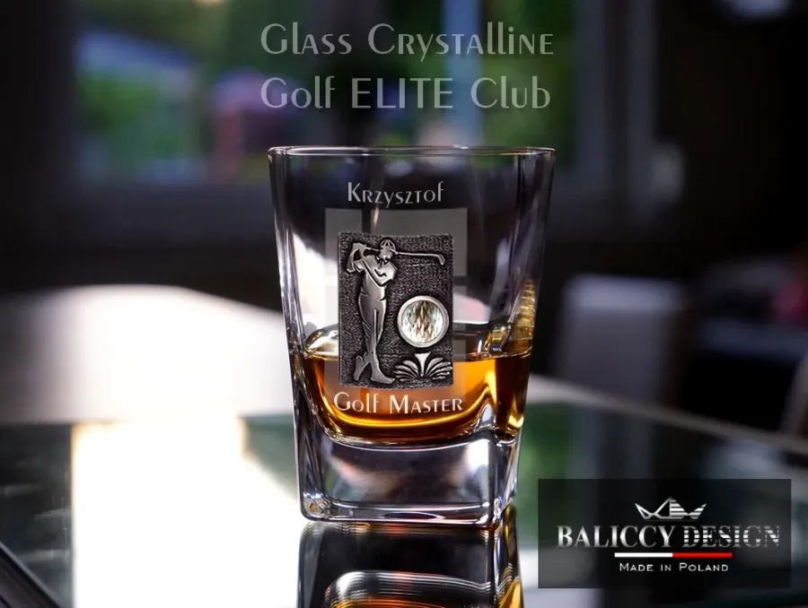 obrazek 3 Szklanka do whisky Quadro z kryształem  -  Golf Master
