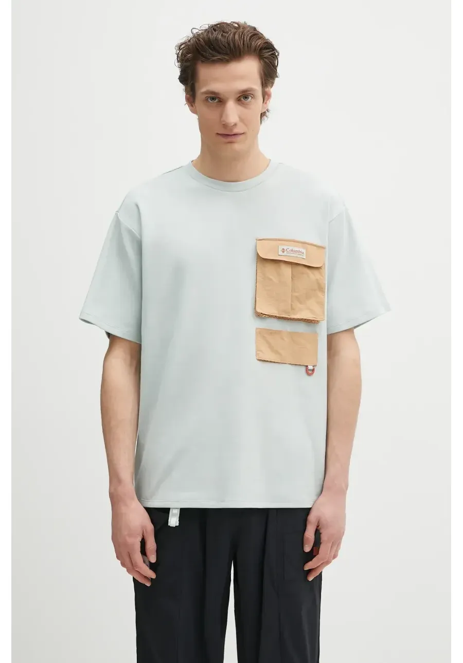 obrazek 1 Columbia t-shirt Cove Beach męski kolor turkusowy z aplikacją 2126091
