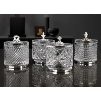 Picture Unique crystal containers with silver accessories