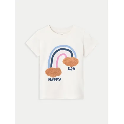Zdjęcie NAME IT T-Shirt 13232087 Écru Regular Fit