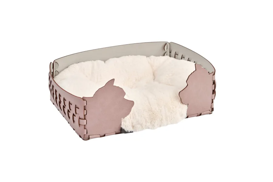 obrazek 2 Legowisko dla psa 45x30xH15 cm w kolorze pudrowego różu