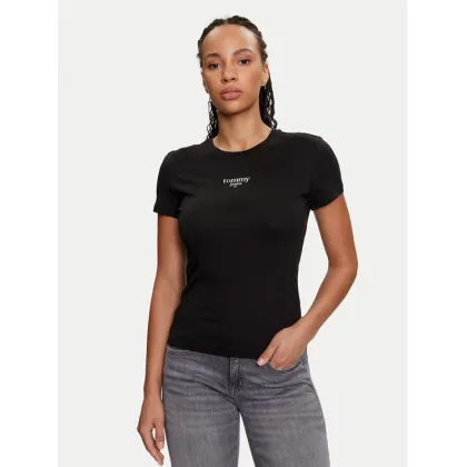 Zdjęcie Tommy Jeans T-Shirt Essential DW0DW18397 Czarny Slim Fit