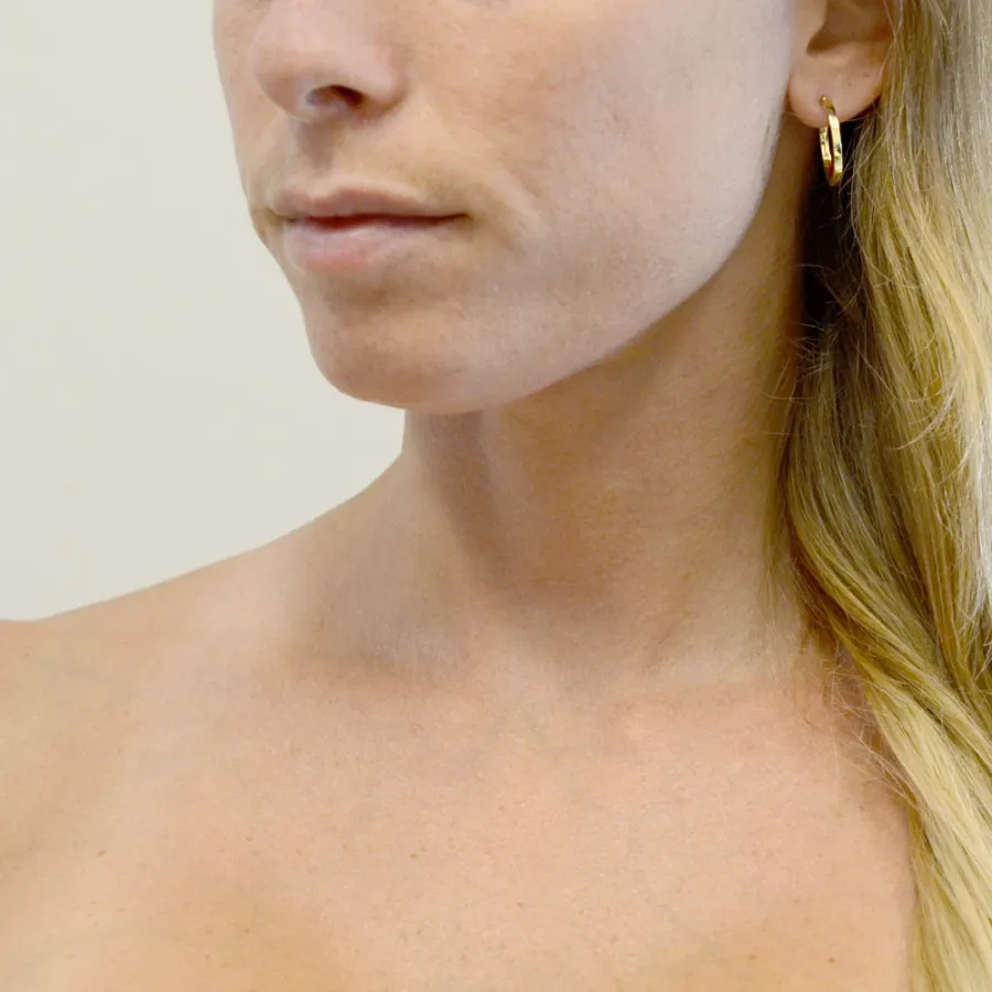 obrazek 4 Eleganckie damskie kolczyki kola z żółtego złota