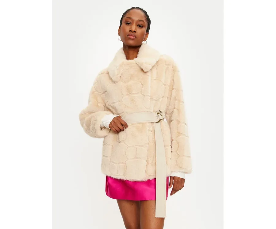 obrazek 1 TWINSET Futro 242TT2031 Beżowy Loose Fit