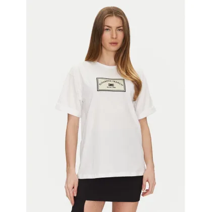 Zdjęcie Elisabetta Franchi T-Shirt MA-035-51E2-V170 Biały Regular Fit