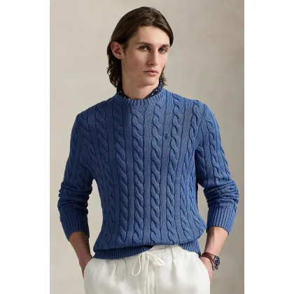 Zdjęcie Polo Ralph Lauren sweter bawełniany Pullover męski kolor granatowy 710972300