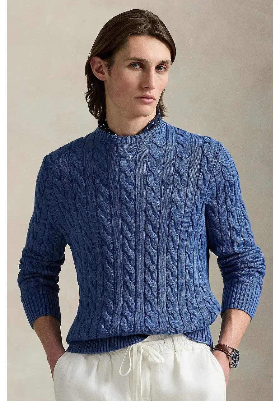 obrazek 1 Polo Ralph Lauren sweter bawełniany Pullover męski kolor granatowy 710972300