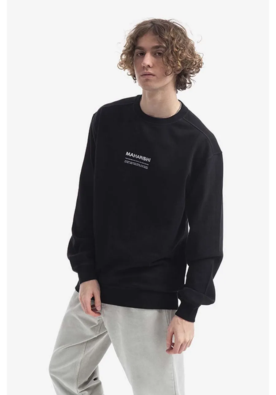 obrazek 1 Maharishi bluza bawełniana męska kolor czarny z nadrukiem 7011.BLACK-BLACK