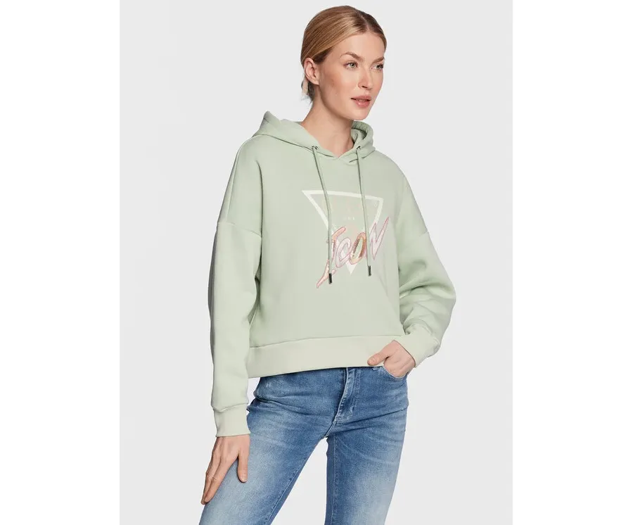 obrazek 1 Guess Bluza Icon W3RQ03 KB683 Zielony Relaxed Fit