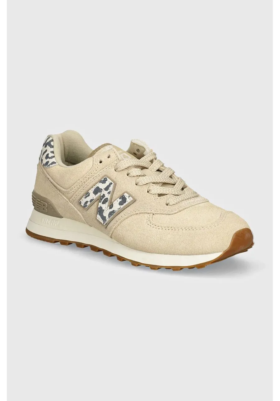 obrazek 1 New Balance sneakersy zamszowe 574 kolor beżowy WL574IH2