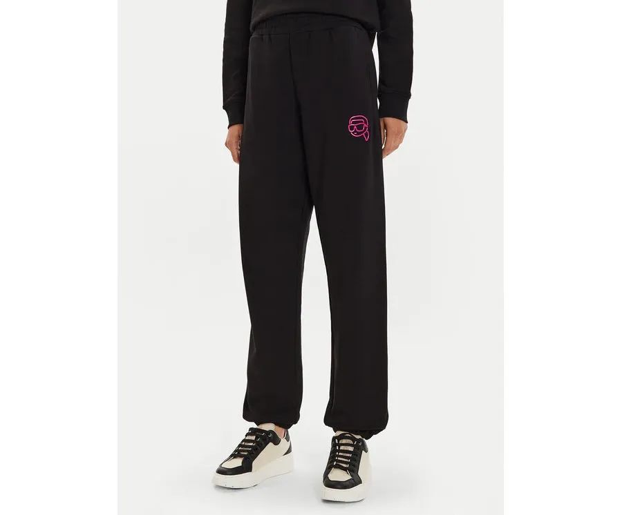 obrazek 1 KARL LAGERFELD Spodnie dresowe 246W1012 Czarny Regular Fit