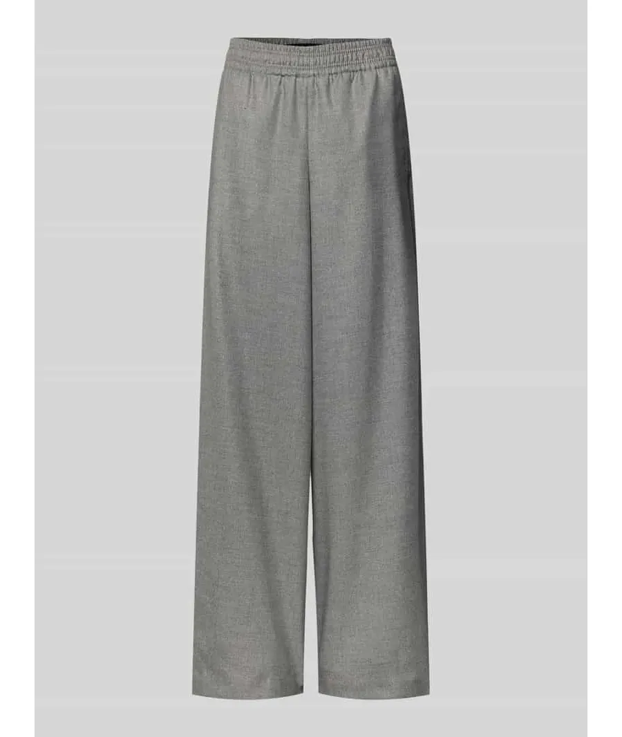 obrazek 1 Spodnie materiałowe z szeroką nogawką i elastycznym pasem model ‘CEILING’