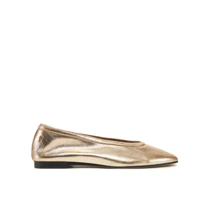 Zdjęcie Tommy Hilfiger Baleriny Soft Metal Lthr Ballerina No Bow FW0FW08601 Złoty