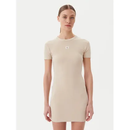 Zdjęcie Calvin Klein Jeans Sukienka codzienna J20J225265 Beżowy Slim Fit