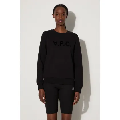 Zdjęcie A.P.C. bluza bawełniana Sweat Viva damska kolor czarny