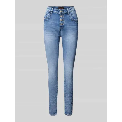 Zdjęcie Jeansy o kroju skinny fit z listwą guzikową