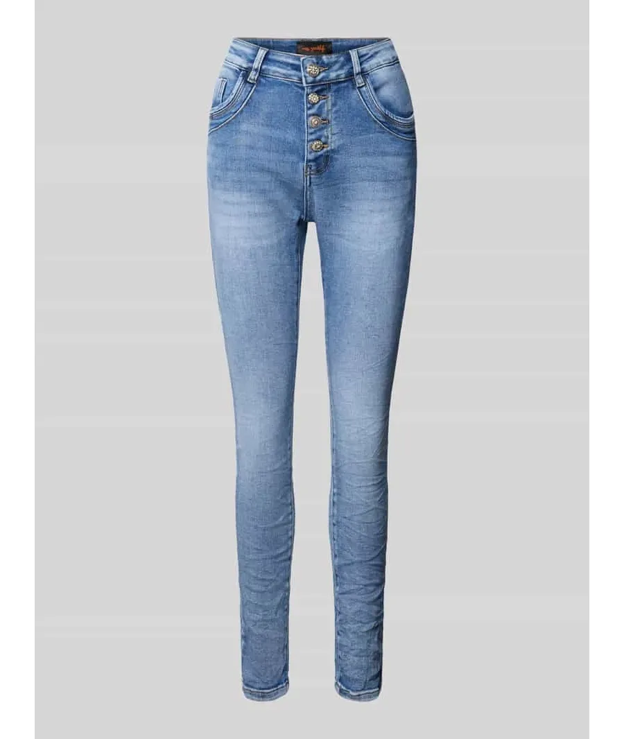 obrazek 1 Jeansy o kroju skinny fit z listwą guzikową