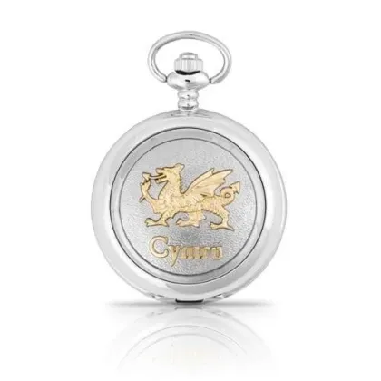 Zdjęcie Dwukolorowy kwarcowy zegarek kieszonkowy Cymru – prezent dla niego