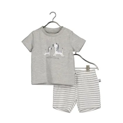 Zdjęcie Blue Seven Komplet t-shirt i spodenki 422192 X Szary Regular Fit