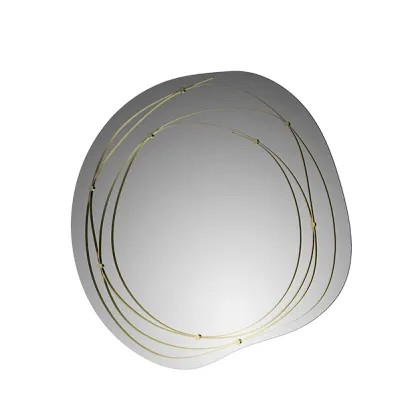 Picture Mirror with brass spiral details - Gold Castle