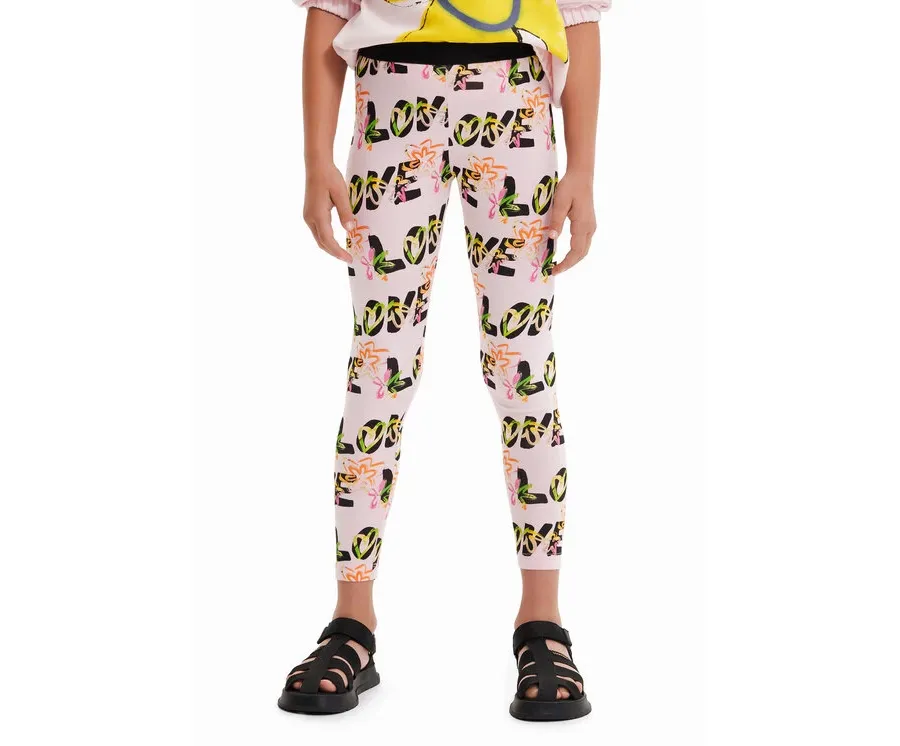 obrazek 1 Desigual Legginsy 23SGKK03 Różowy Slim Fit