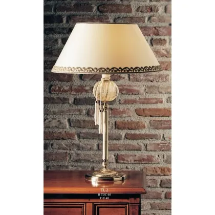 Picture Stylish table lamp made of Murano glass with a shade - Il Paralume Marina