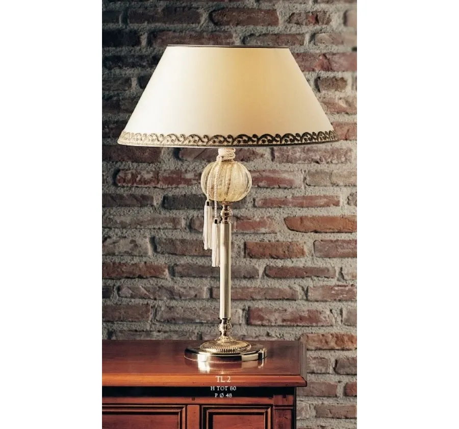 obrazek 1 Stylowa lampa stołowa ze szkła Murano z kloszem – Il Paralume Marina