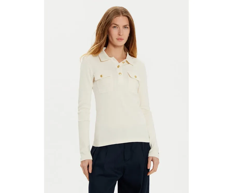 obrazek 1 Tommy Hilfiger Polo WW0WW45308 Écru Slim Fit