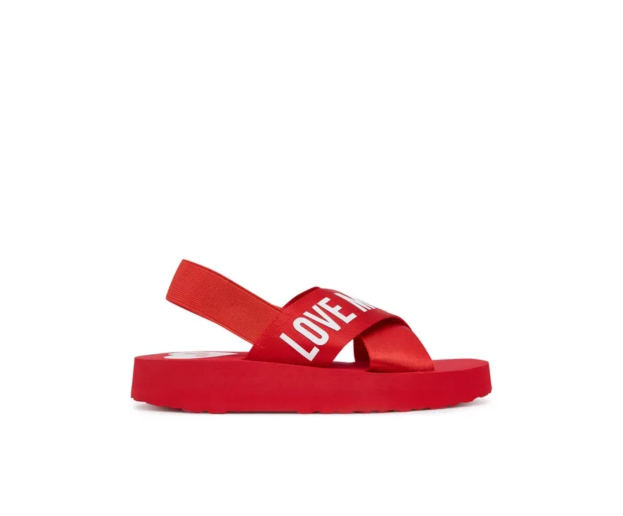 obrazek 1 LOVE MOSCHINO Sandały JA16214G0MIX5500 Czerwony