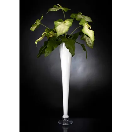 Picture Tall white vase with an artificial plant - Luxury Products