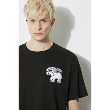 Zdjęcie Kenzo t-shirt bawełniany Elephant Flag Classic T-Shirt męski kolor czarny z aplikacją FE55TS2724SG.99J