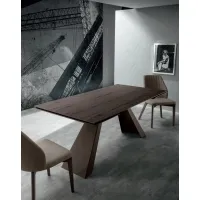 Zdjęcie Włoski piękny rozkładany stół do salonu L. 140+40+40 P. 90 H. 75 cm – Zamagna Italia