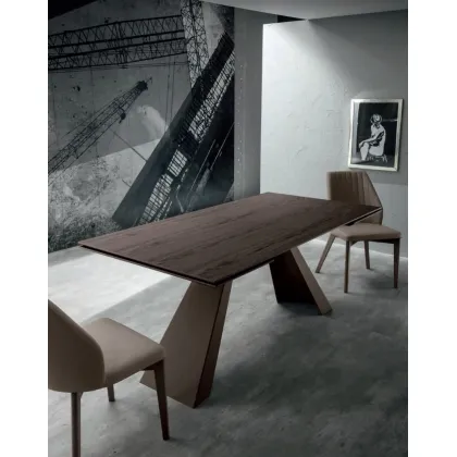 Zdjęcie Włoski piękny rozkładany stół do salonu L. 140+40+40 P. 90 H. 75 cm – Zamagna Italia