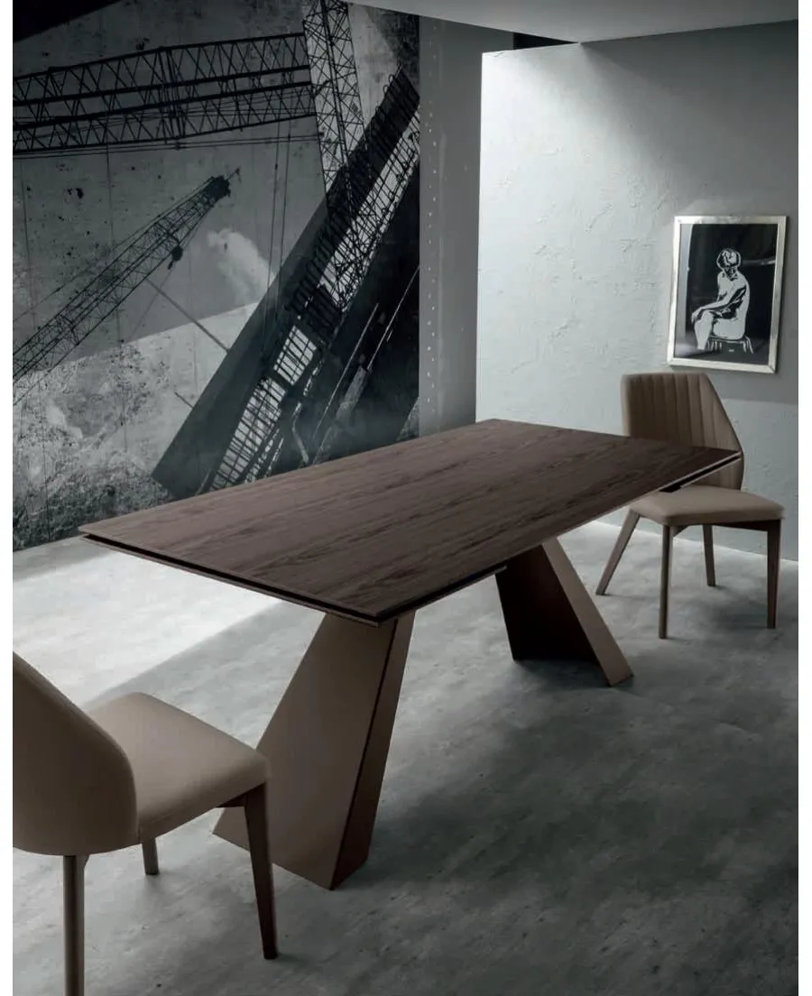 obrazek 1 Włoski piękny rozkładany stół do salonu L. 140+40+40 P. 90 H. 75 cm – Zamagna Italia