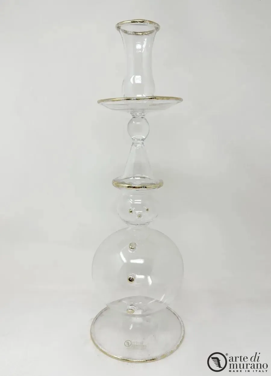 obrazek 1 Oryginalny szklany świecznik bałwanek z Murano